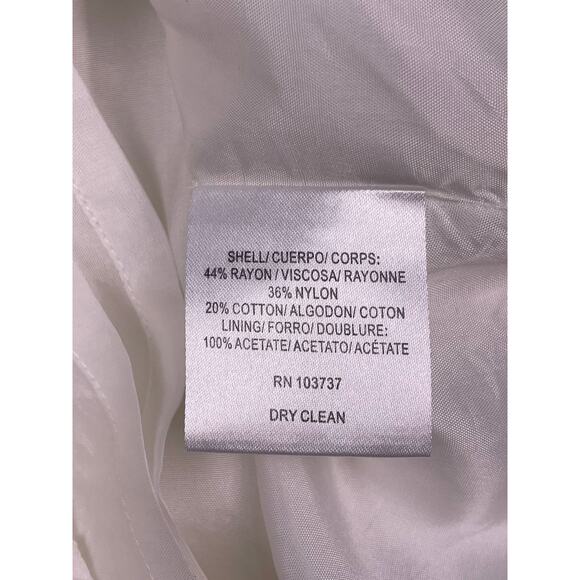 Donna Morgan Collection White Strapless Lace Sweetheart Mini Dress Size 6 - Picture 14 of 14